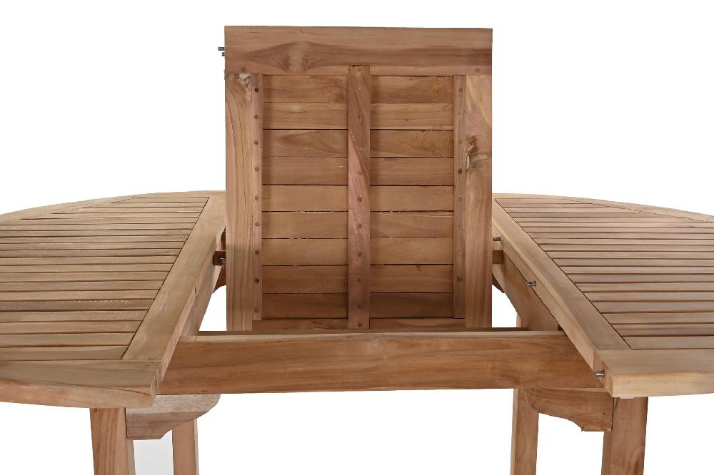 Dekodonia SET MESA Y CUATRO SILLAS TECA EXTENSIBLE