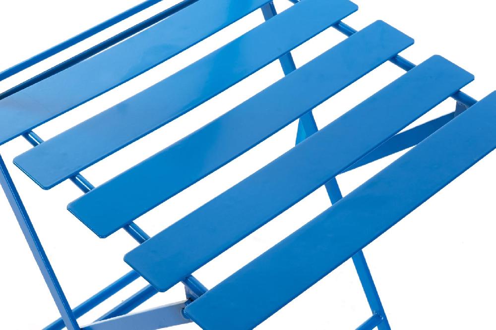 Dekodonia SET MESA Y DOS SILLAS METAL AZUL