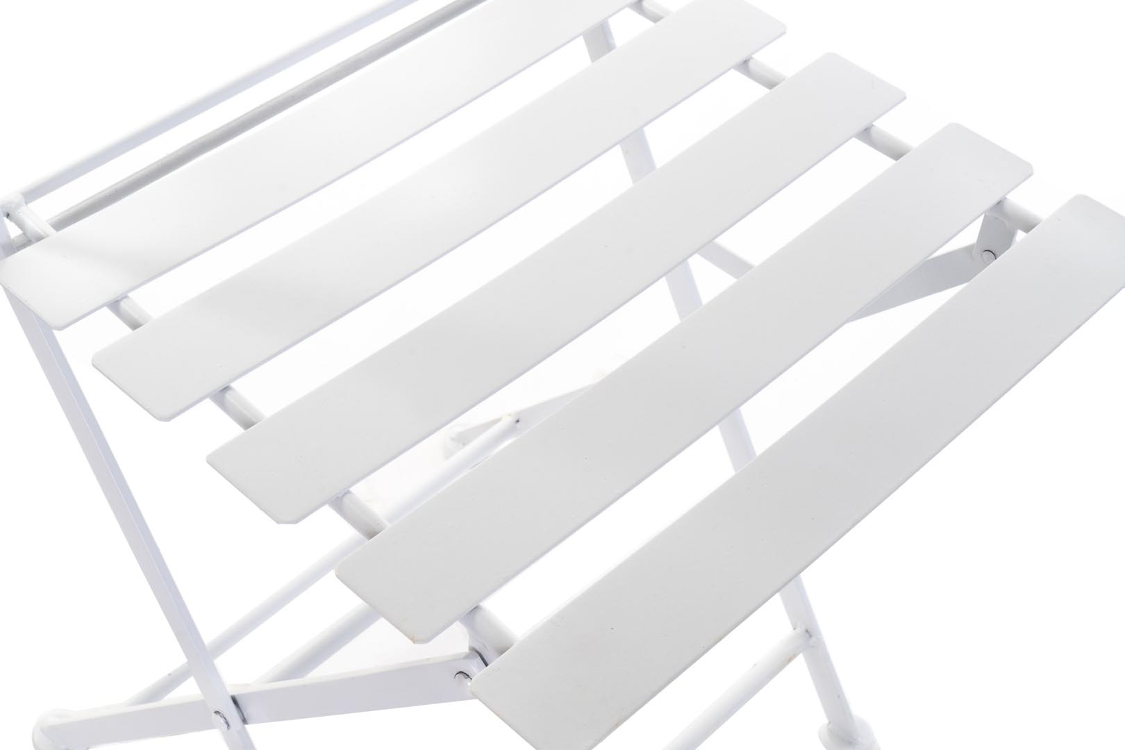 Dekodonia SET MESA Y DOS SILLAS METAL BLANCO