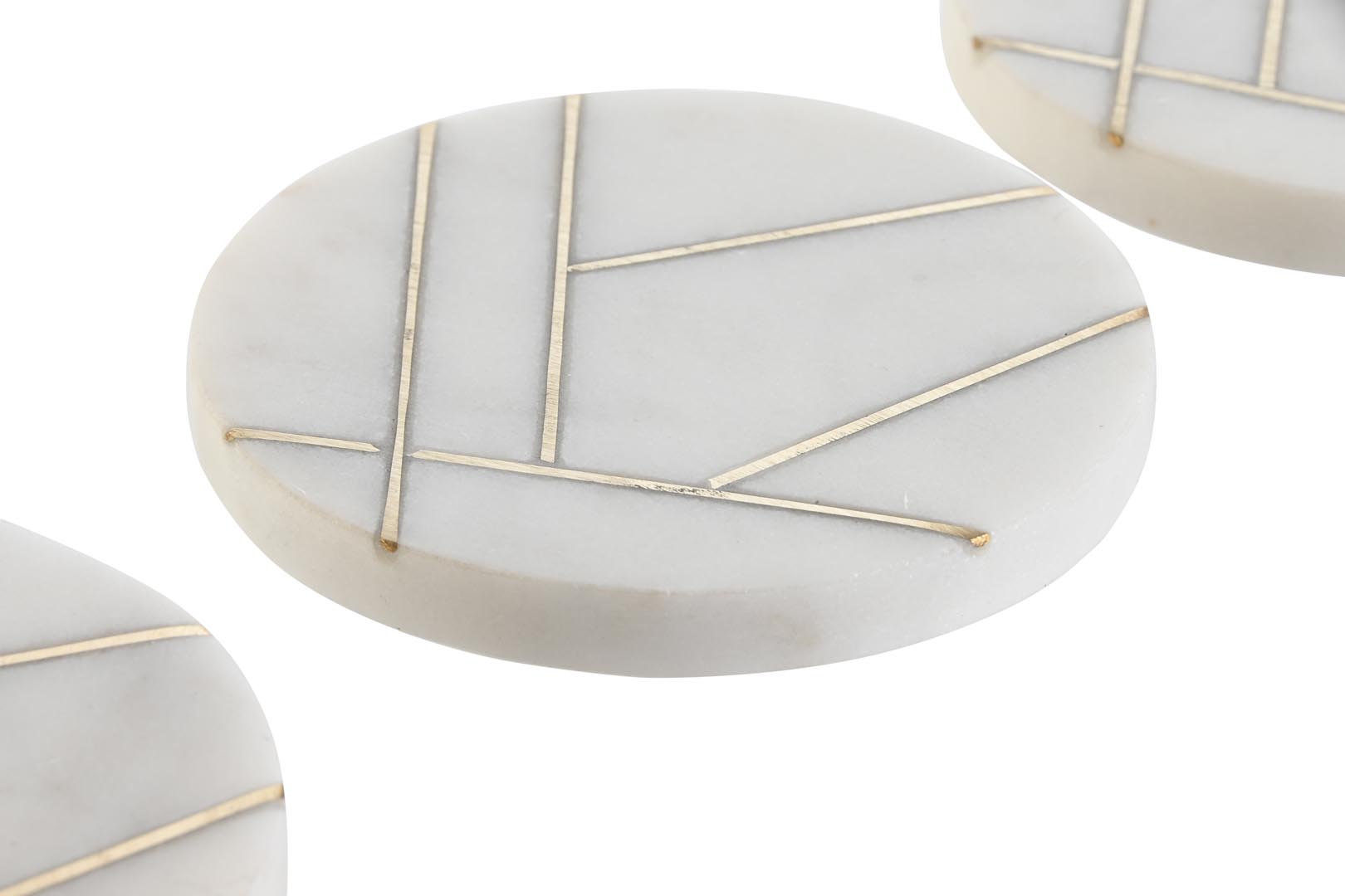 Dekodonia SET OCHO POSAVASOS MÁRMOL