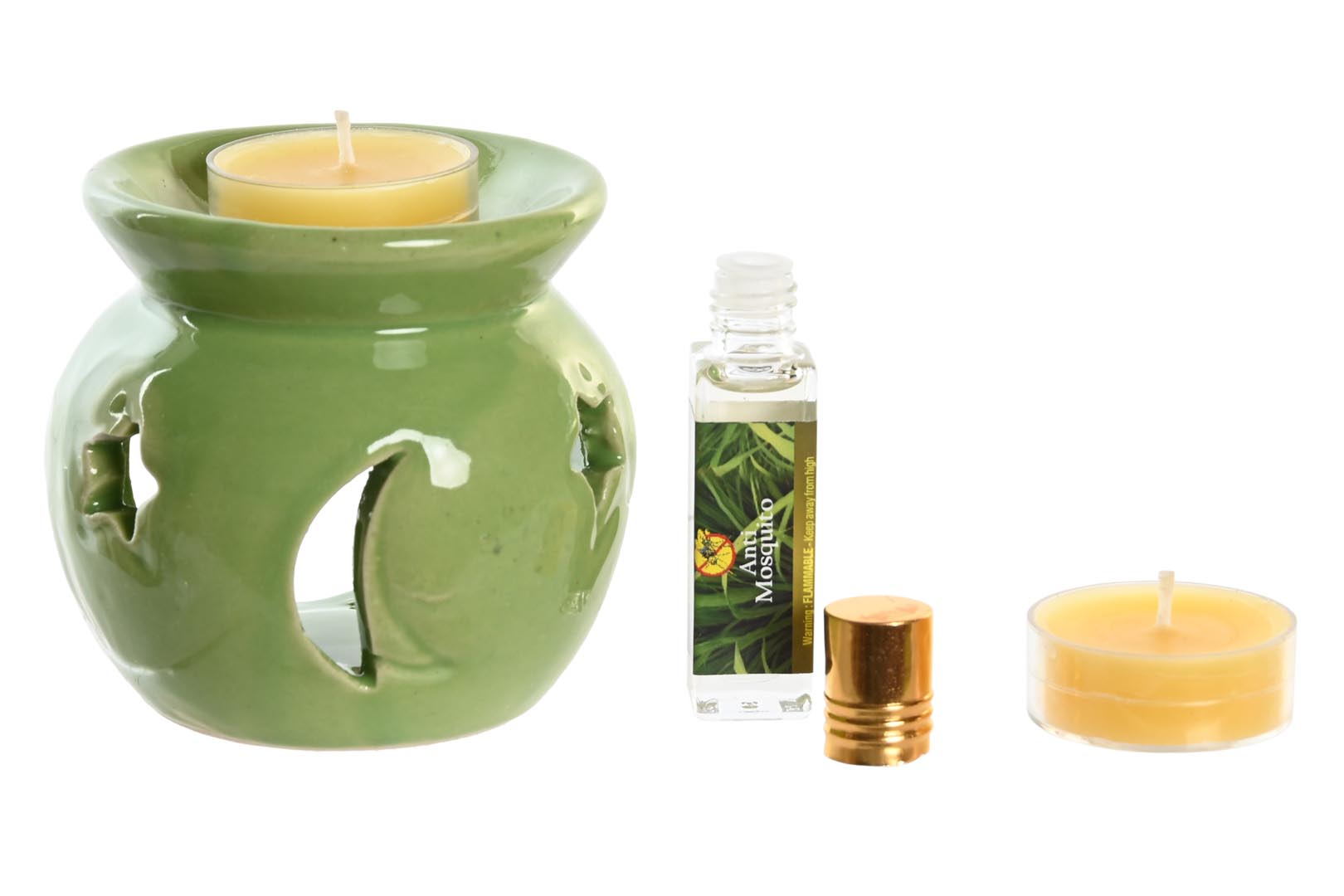Dekodonia SET QUEMADOR Y VELAS CITRONELA