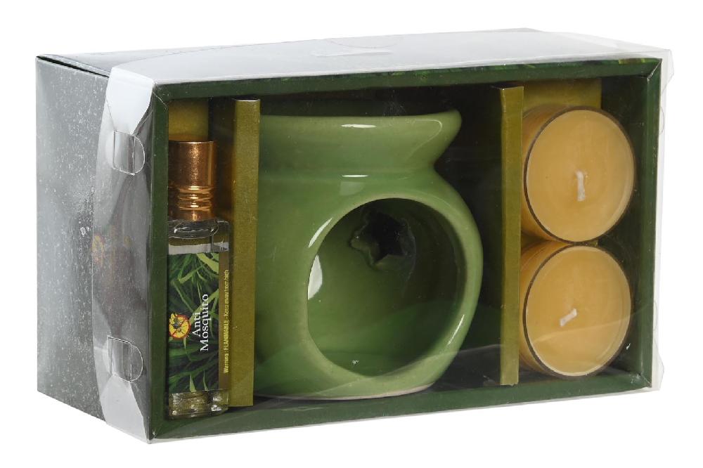 Dekodonia SET QUEMADOR Y VELAS CITRONELA