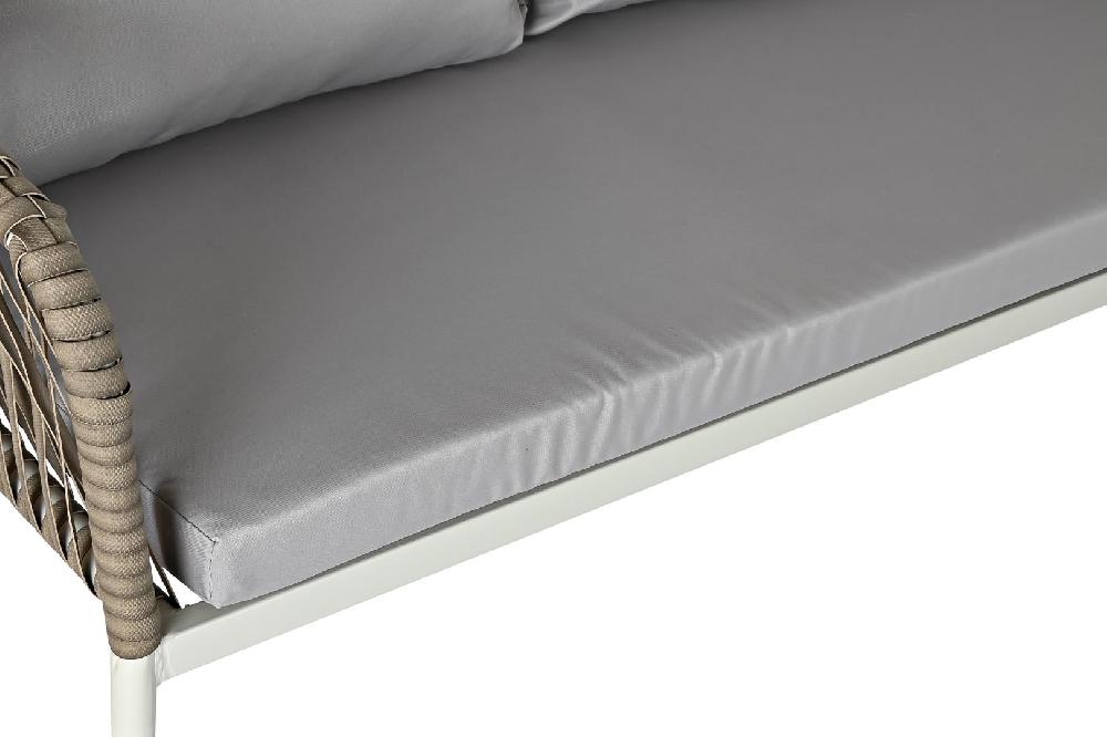 Dekodonia Set Sofá Ratán Sintético Rasi Gris