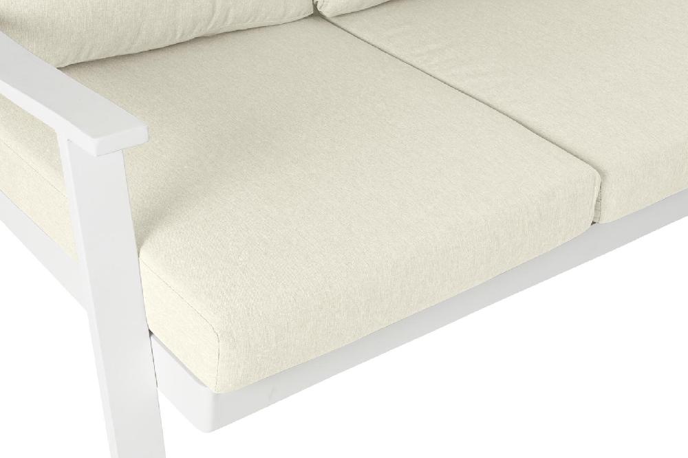 Dekodonia SET SOFÁ Y MESA ACERO BLANCO