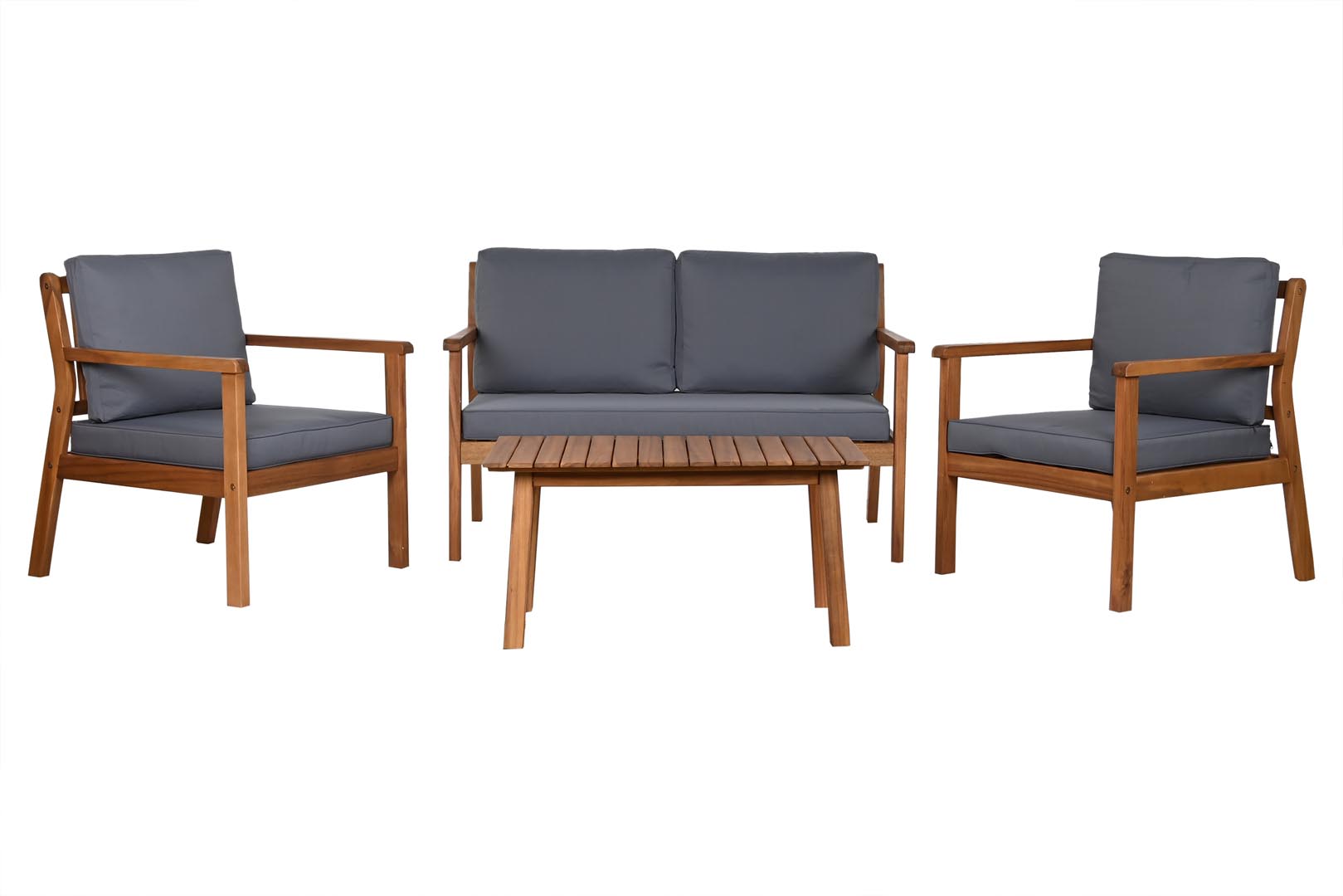 Dekodonia SET SOFÁS Y MESITA ACACIA Y TELA