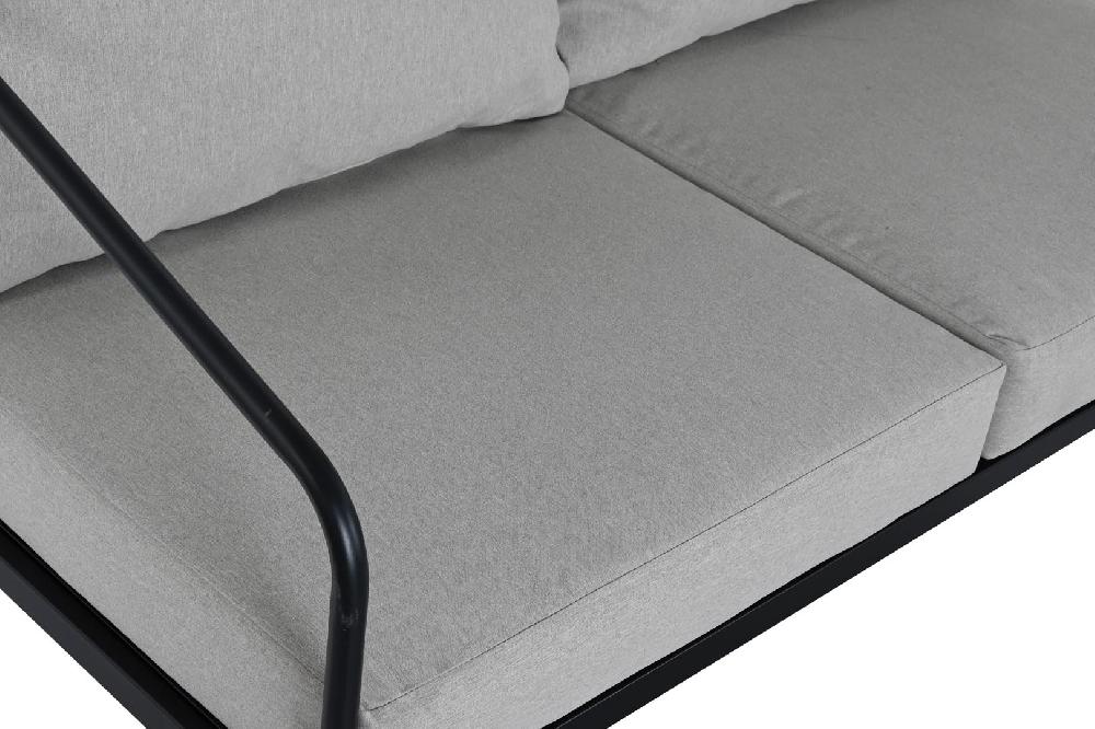 Dekodonia SET SOFÁS Y MESITA ACERO NEGRO