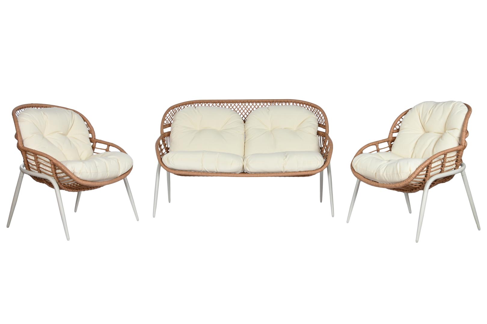 Dekodonia SET SOFÁS Y MESITA RATÁN SINTÉTICO