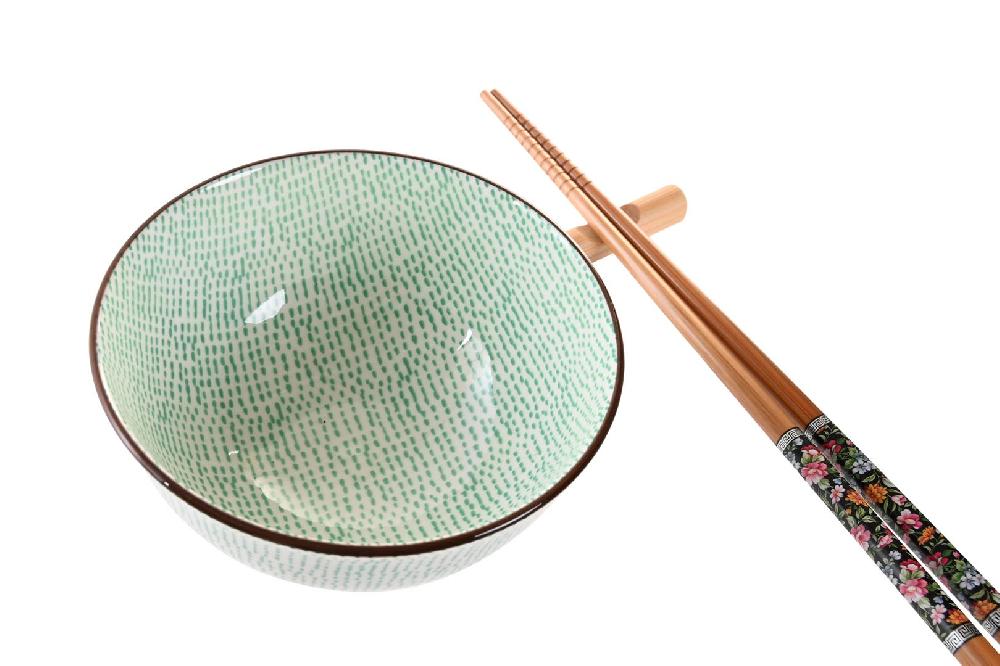 Dekodonia SET SUSHI BAMBÚ Y GRES VERDE PARA DOS