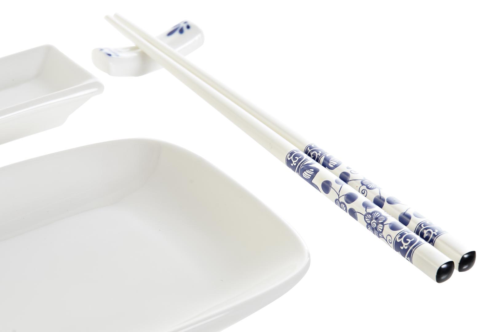 Dekodonia SET SUSHI PORCELANA BLANCA PARA DOS