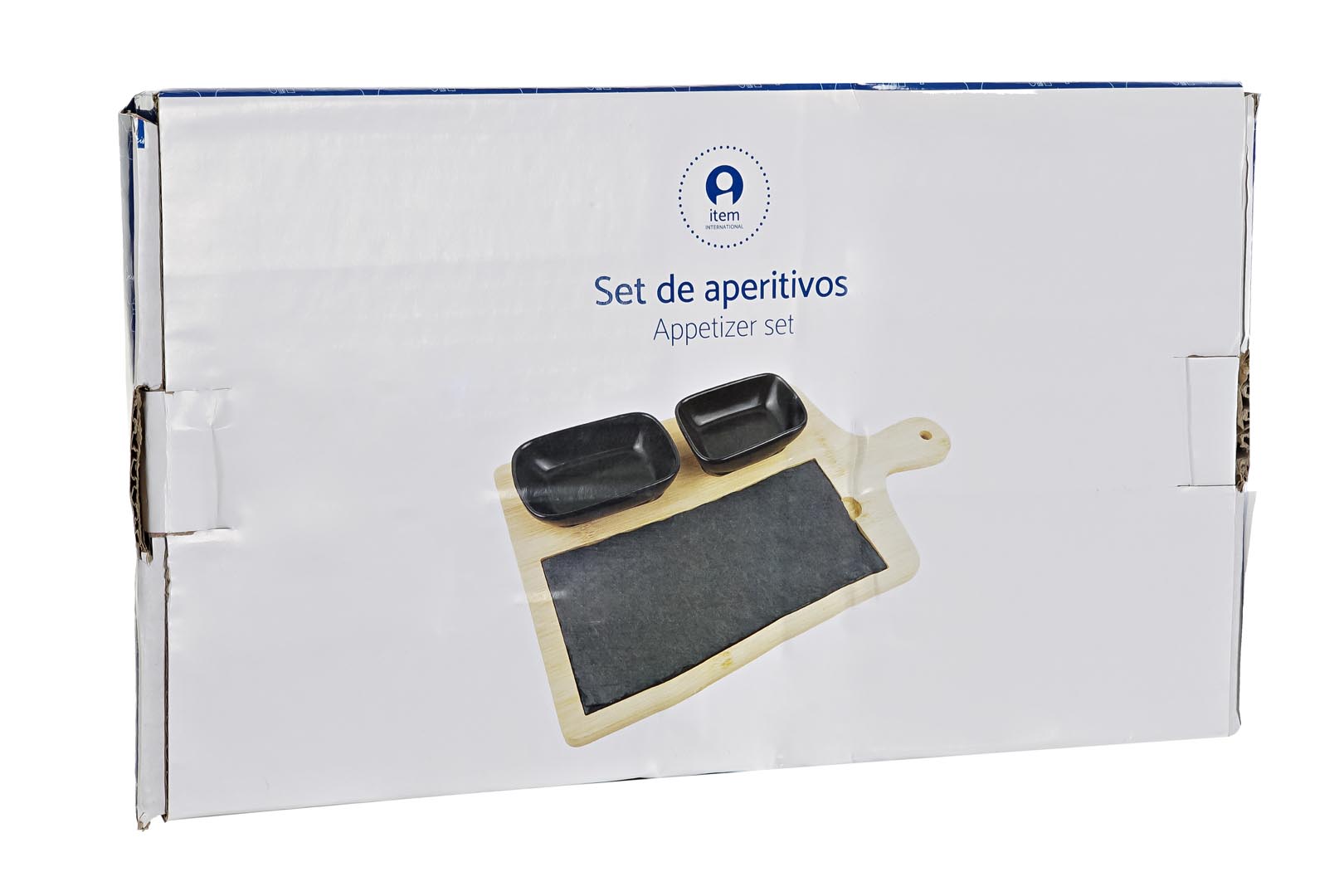 Dekodonia SET TABLA APERITIVO BAMBÚ Y PIZARRA