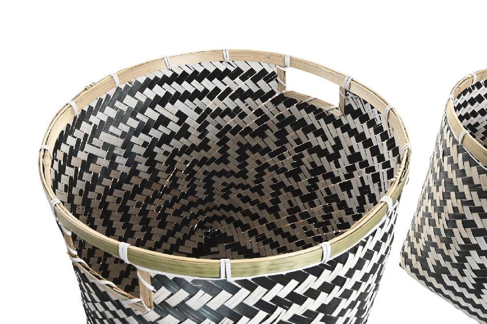 Dekodonia Set Tres Cesta Bambú Blanco