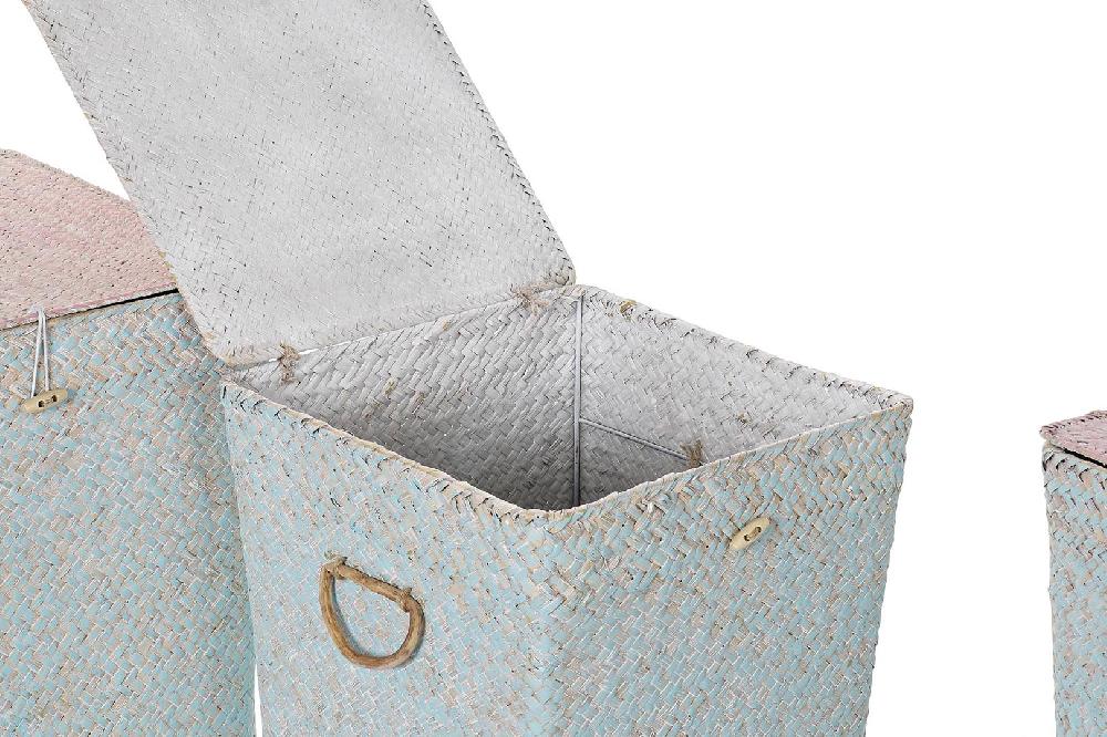 Dekodonia Set Tres Cesta Ropa Fibra Poliéster Boho