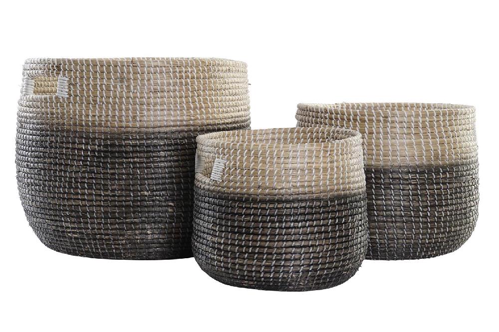 Dekodonia Set Tres Cesta Seagrass Natural
