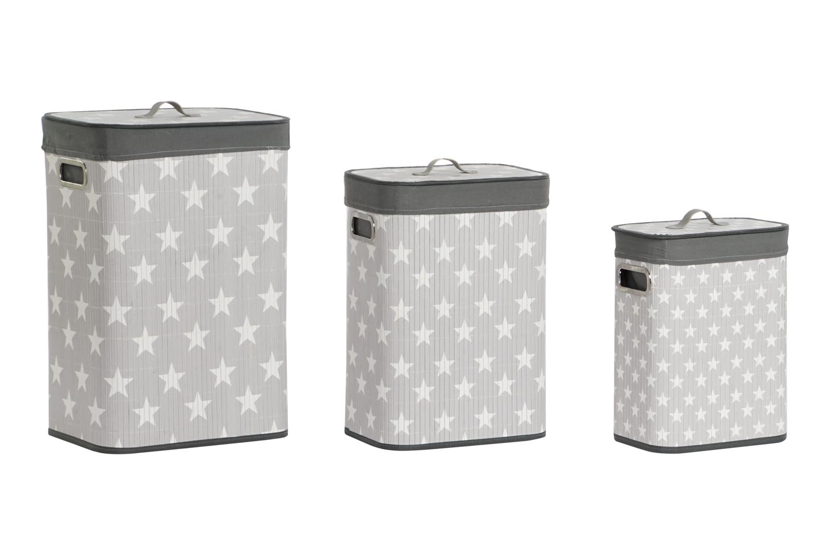 Dekodonia SET TRES CESTAS BAMBÚ RECTANGULARES