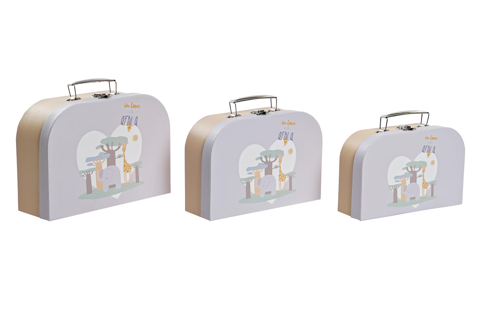 Dekodonia SET TRES MALETINES INFANTILES CARTÓN