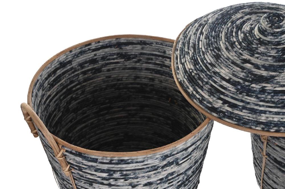 Dekodonia SET TRES RATÁN NEGRO CON TAPA