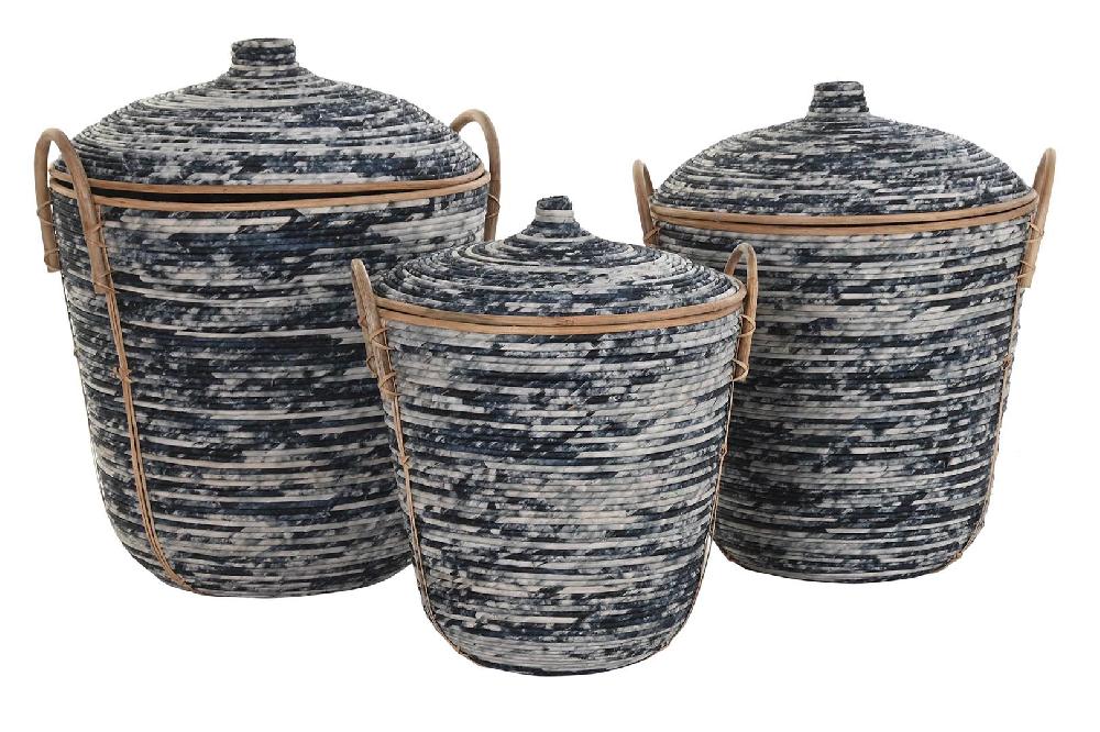 Dekodonia SET TRES RATÁN NEGRO CON TAPA