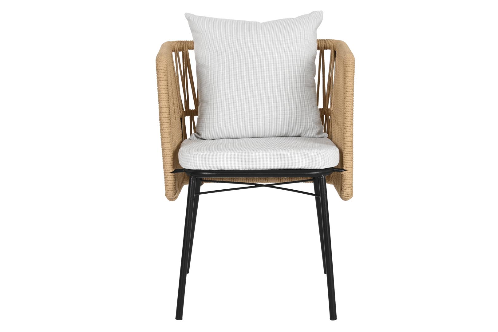 Dekodonia SILLA ACERO Y TELA BEIGE