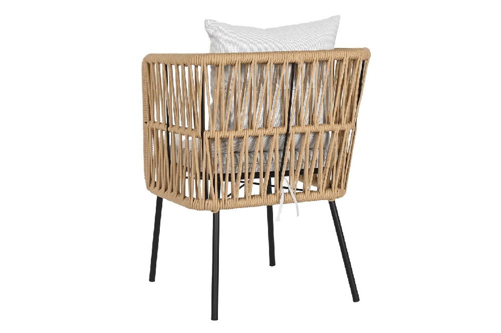 Dekodonia SILLA ACERO Y TELA BEIGE