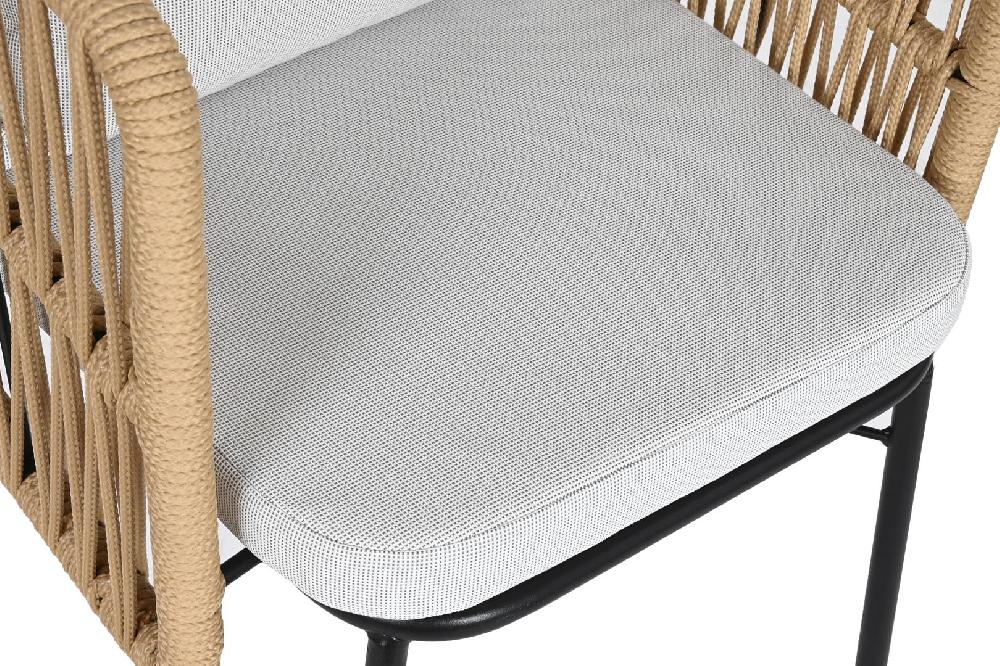 Dekodonia SILLA ACERO Y TELA BEIGE