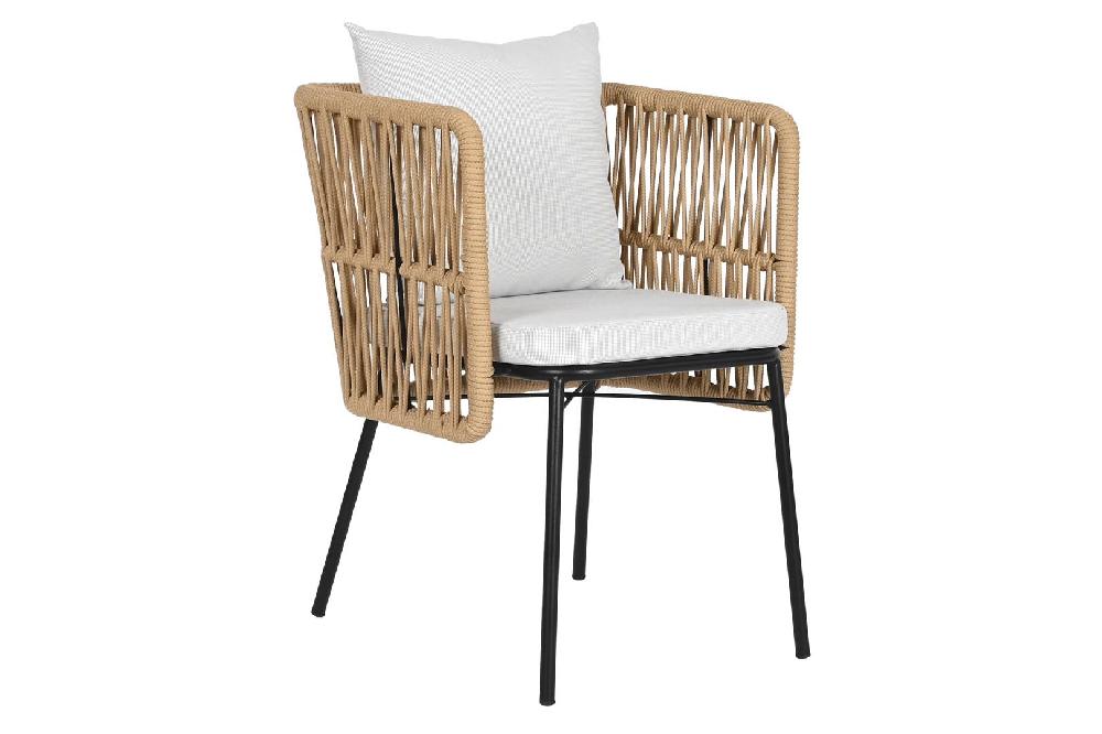 Dekodonia SILLA ACERO Y TELA BEIGE