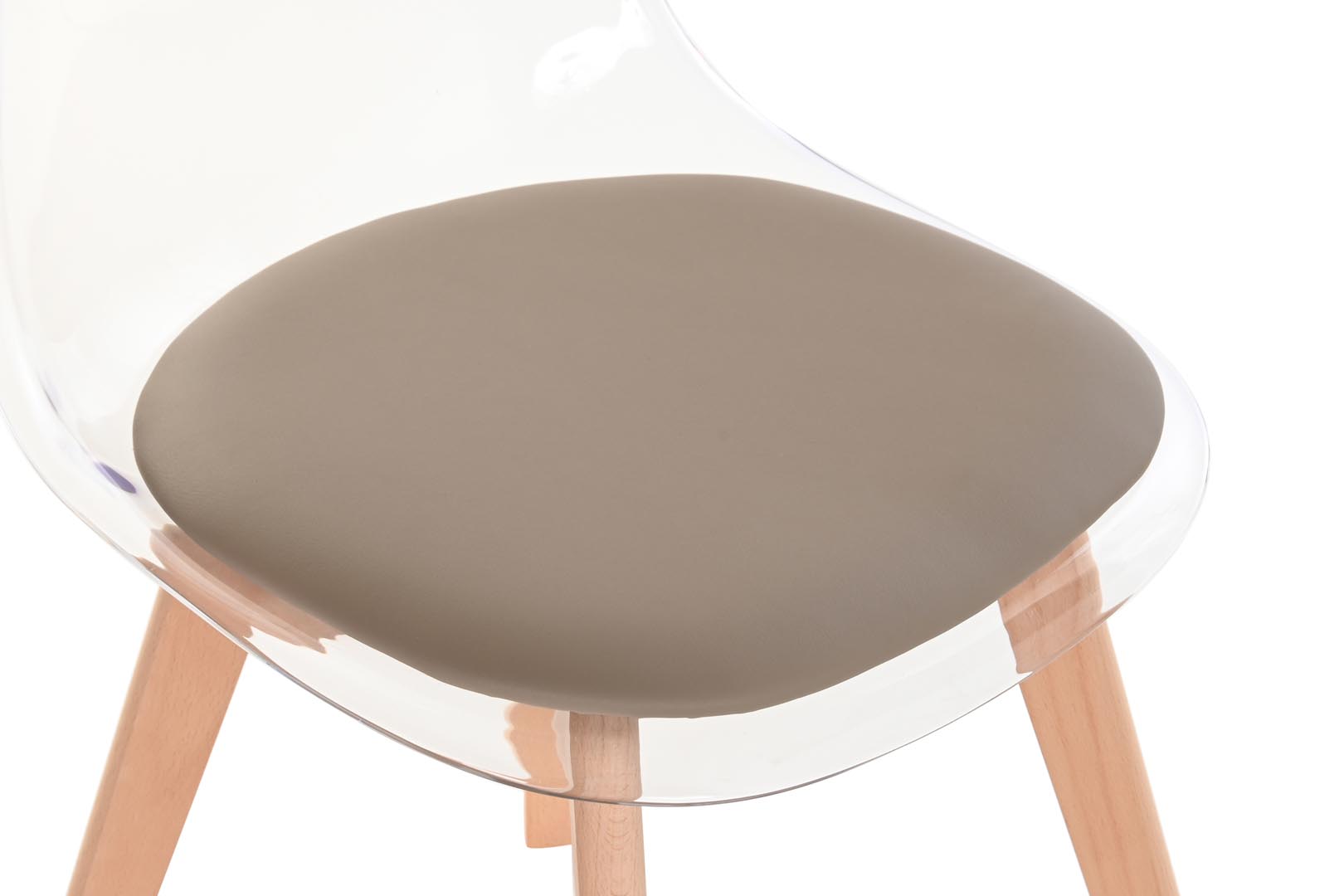 Dekodonia SILLA MADERA TAPIZADA BEIGE