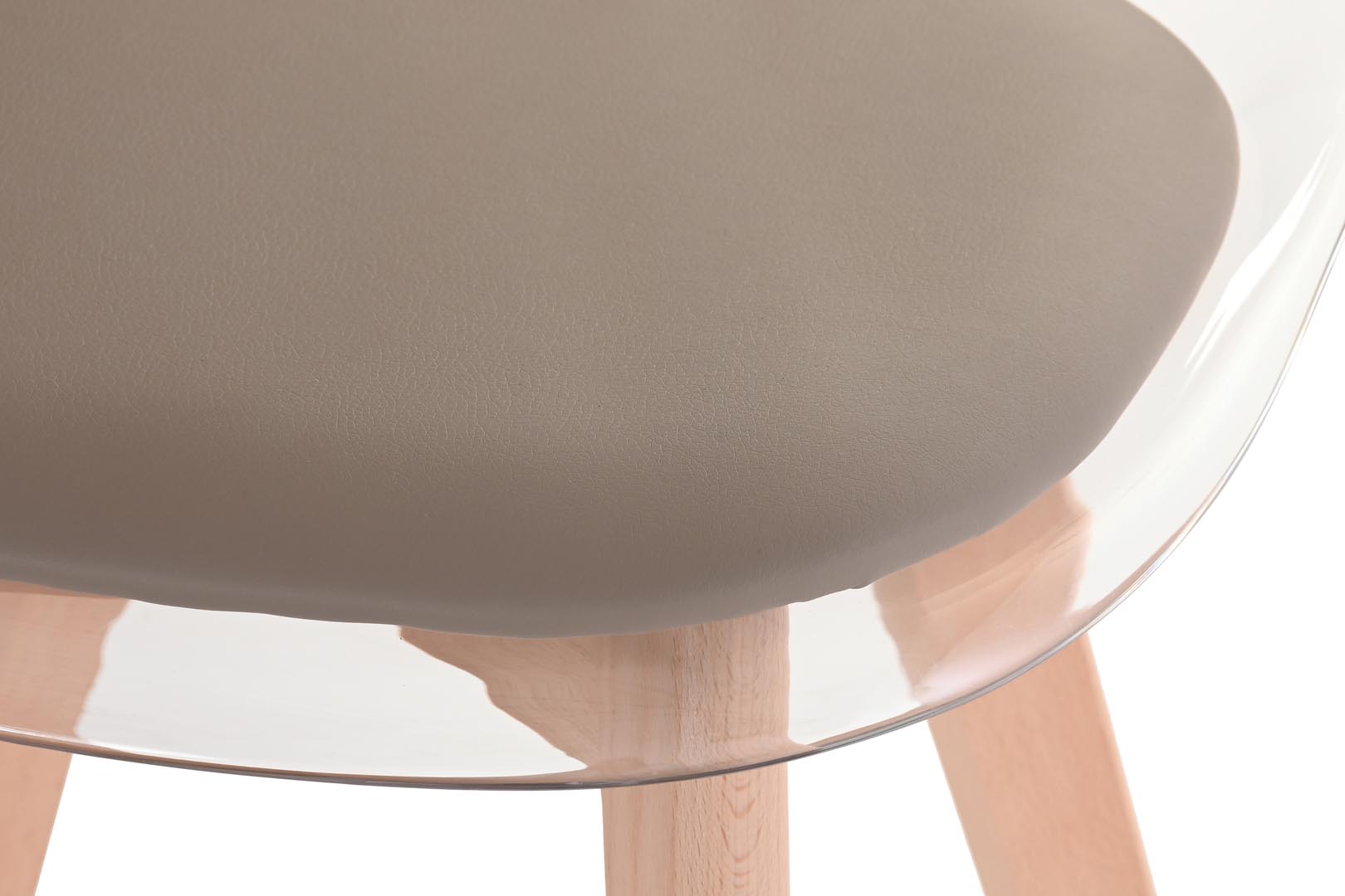 Dekodonia SILLA MADERA TAPIZADA BEIGE