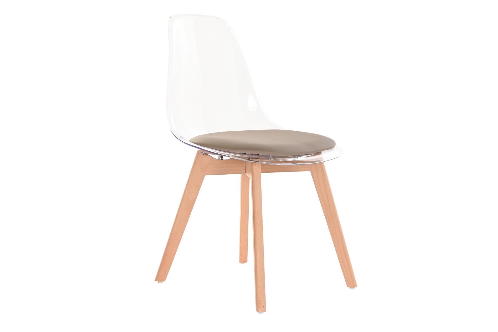 Dekodonia SILLA MADERA TAPIZADA BEIGE