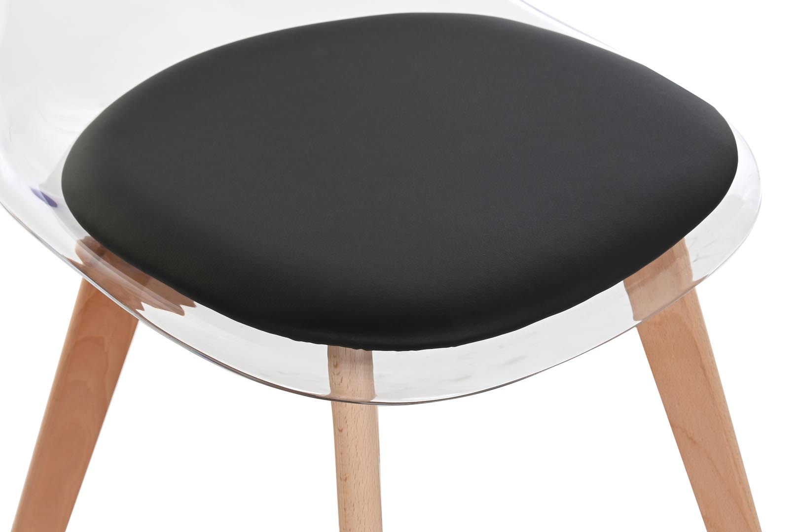 Dekodonia SILLA MADERA TAPIZADA NEGRA