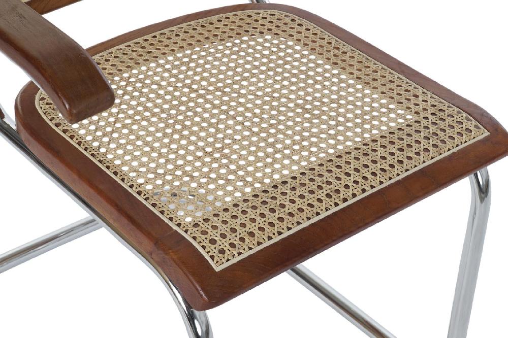 Dekodonia SILLA OLMO Y RATÁN MARRÓN OSCURO