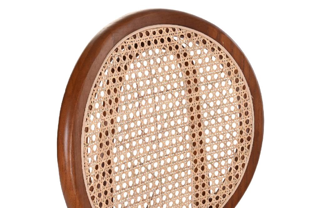 Dekodonia SILLA OLMO Y RATÁN REJILLA MARRÓN OSCURO