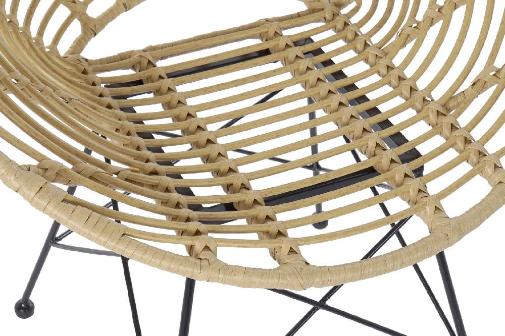 Dekodonia SILLA RATÁN SINTÉTICO Y METAL REDONDA