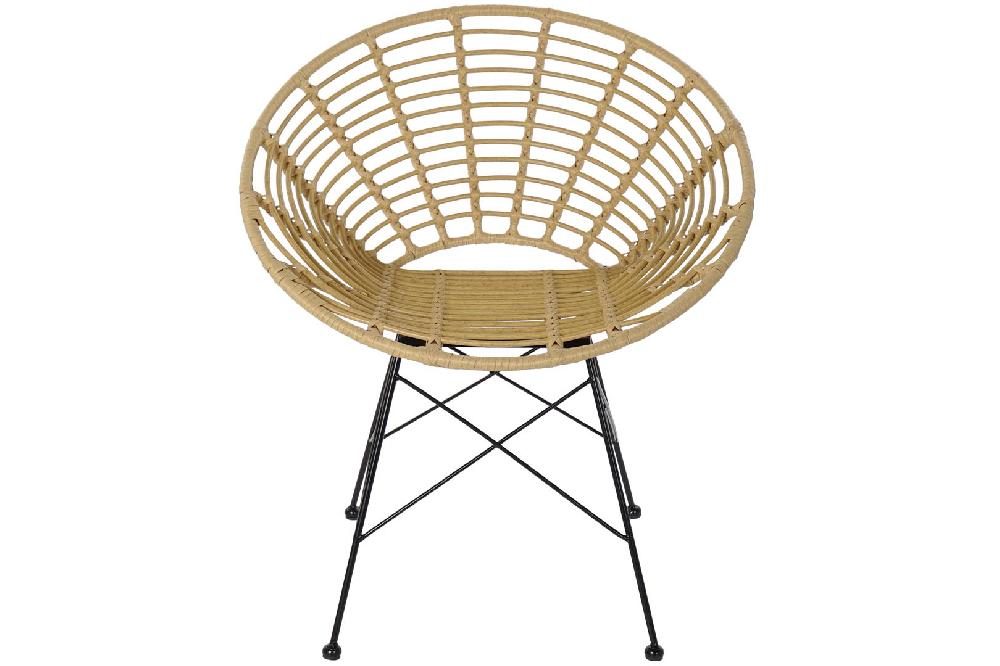 Dekodonia SILLA RATÁN SINTÉTICO Y METAL REDONDA