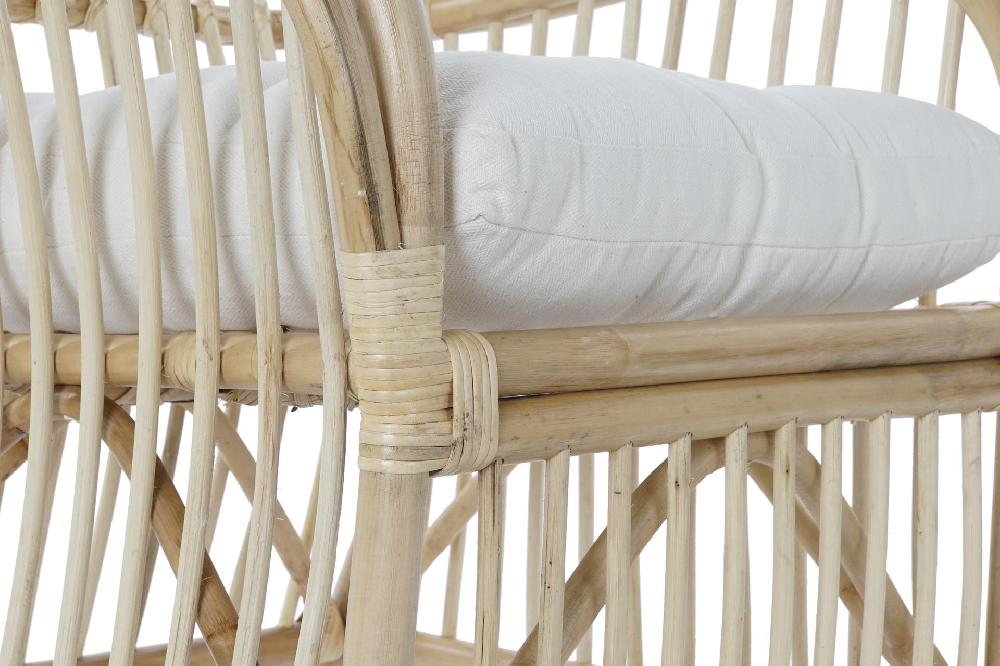 Dekodonia SILLÓN RATÁN CON COJÍN NATURAL