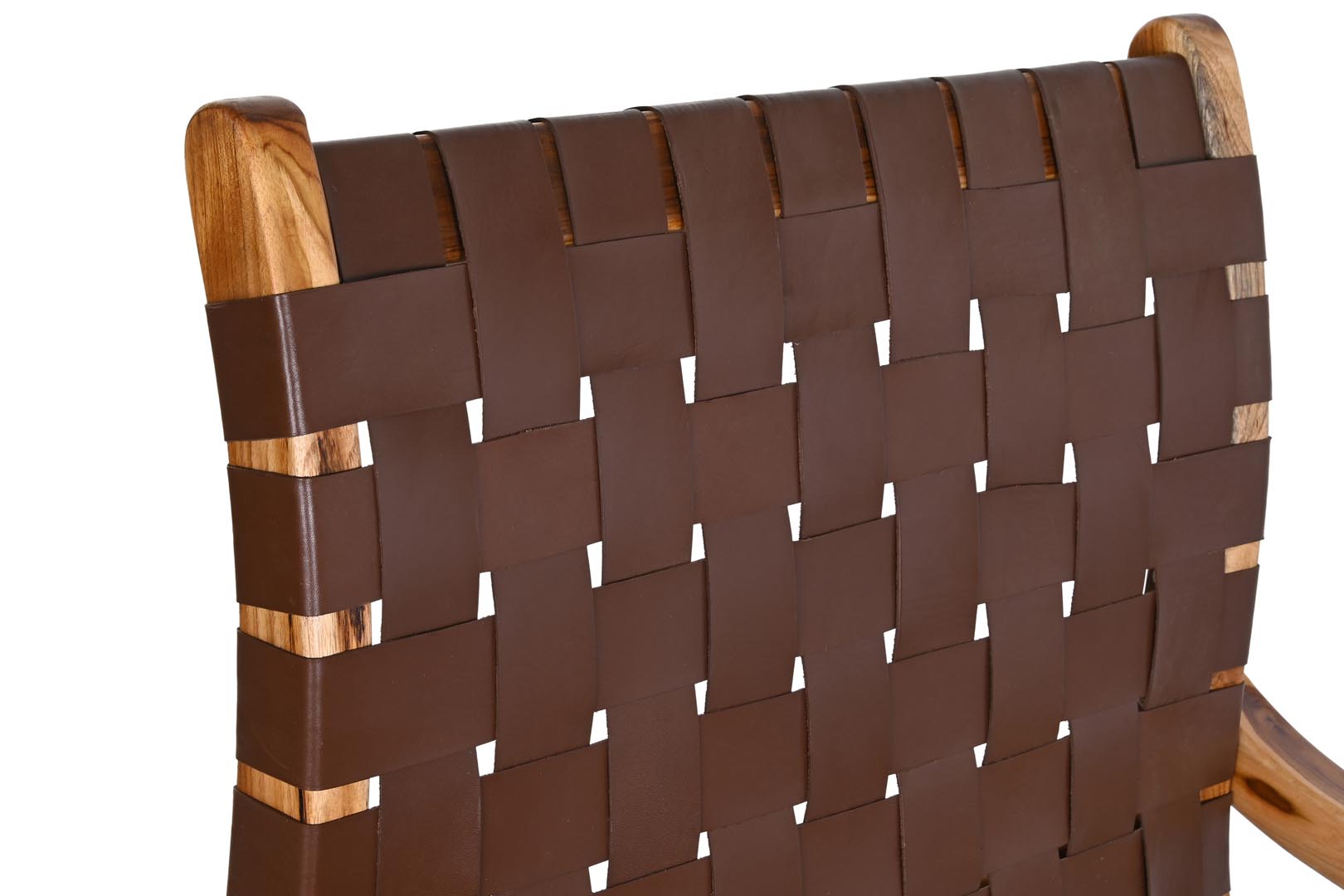 Dekodonia SILLÓN TECA Y PIEL MARRÓN