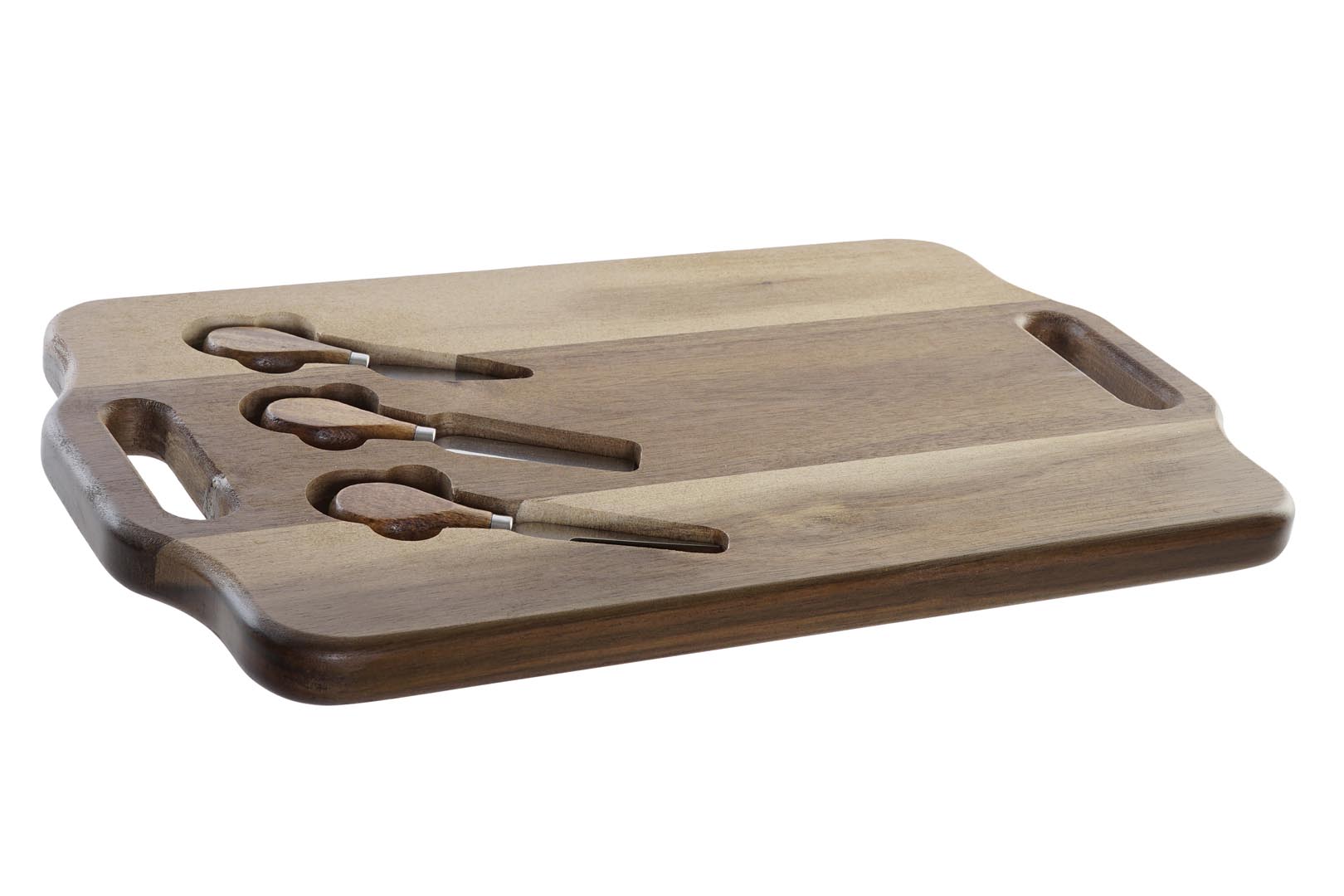 Dekodonia TABLA CORTAR ACACIA CON UTENSILIOS
