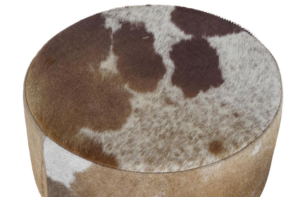 Dekodonia TABURETE MADERA Y PIEL VACA