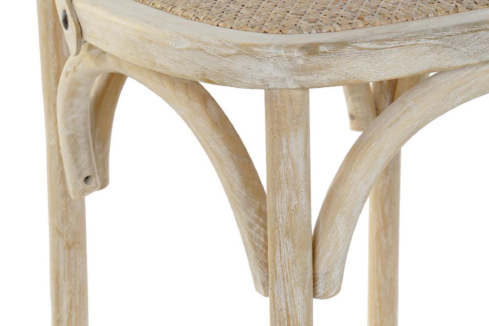 Dekodonia TABURETE OLMO Y RATÁN ENVEJECIDO