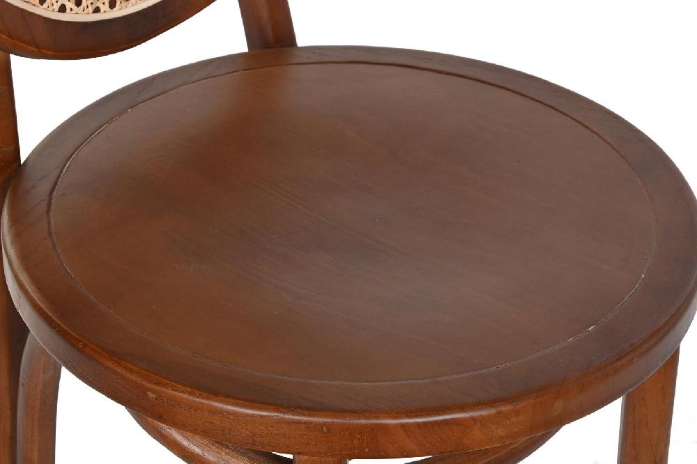 Dekodonia TABURETE OLMO Y RATÁN MARRÓN