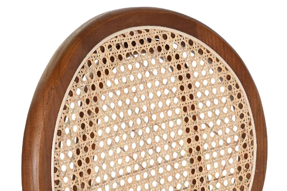 Dekodonia TABURETE OLMO Y RATÁN MARRÓN