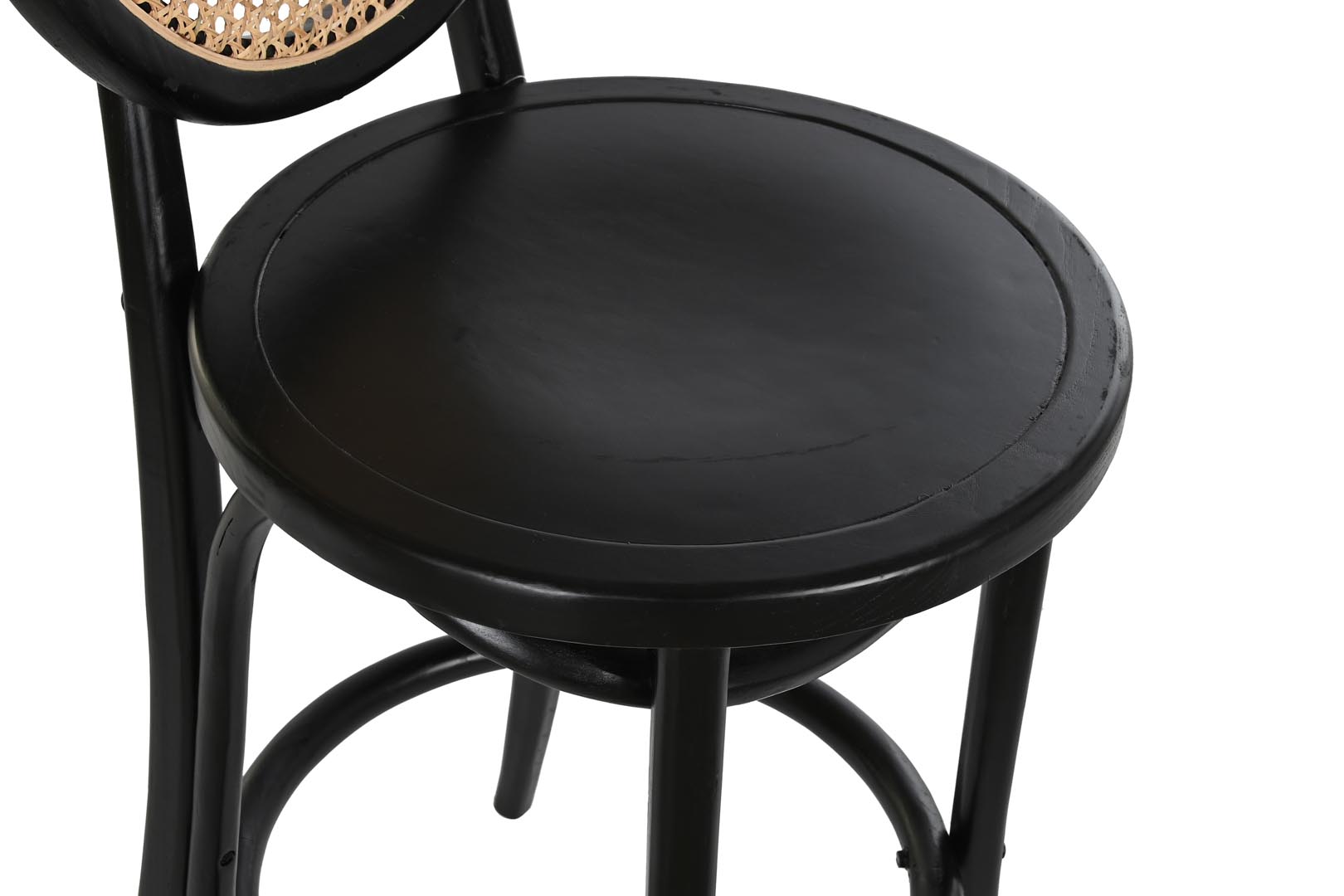 Dekodonia TABURETE OLMO Y RATÁN NEGRO