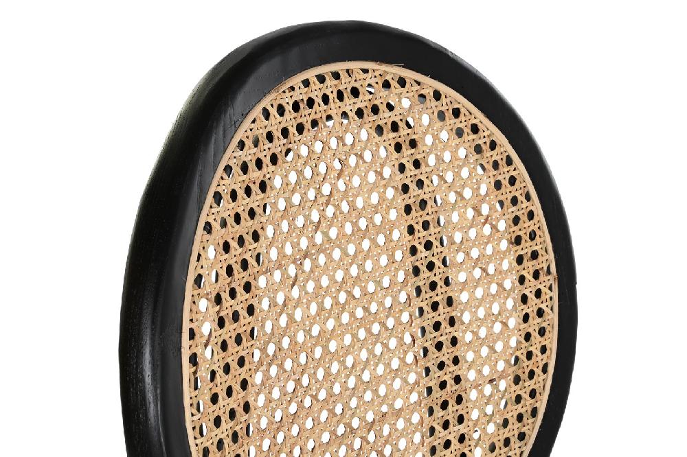 Dekodonia TABURETE OLMO Y RATÁN NEGRO