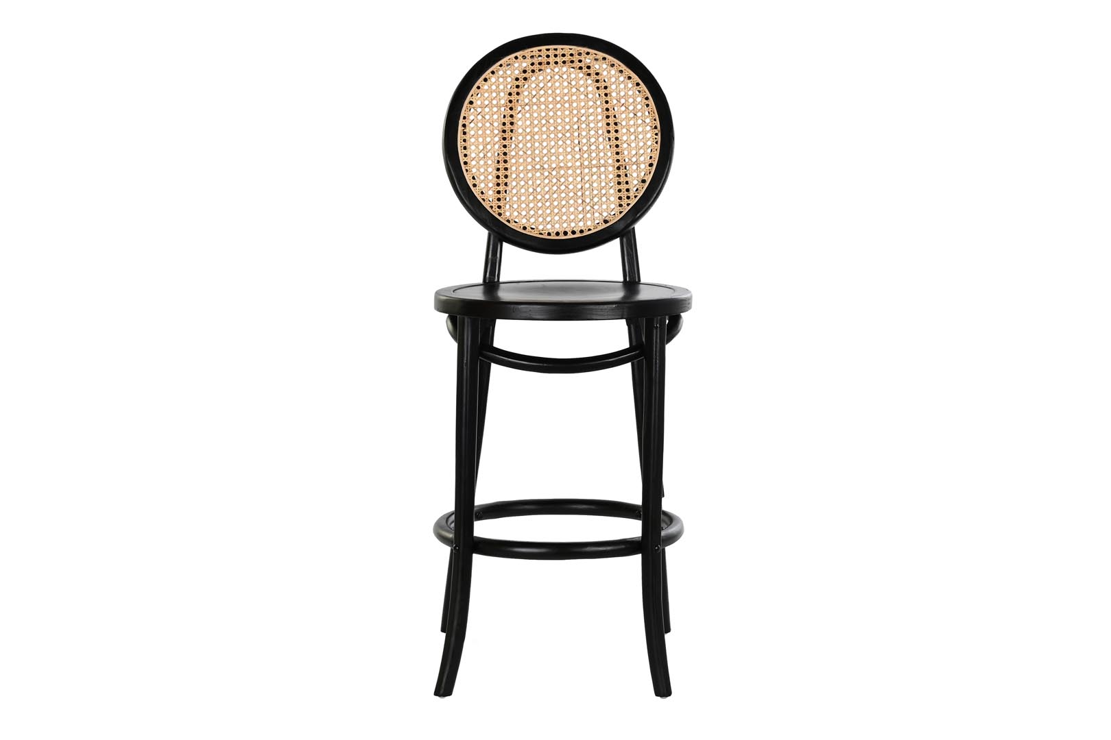 Dekodonia TABURETE OLMO Y RATÁN NEGRO