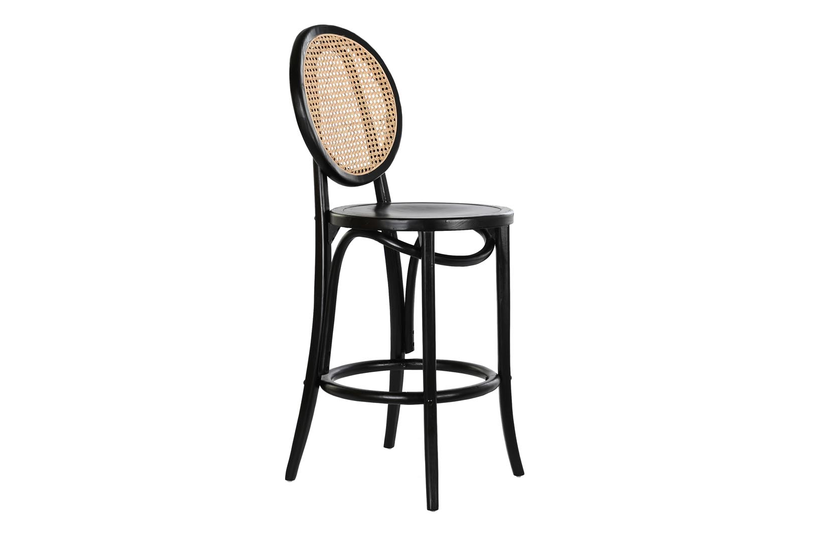 Dekodonia TABURETE OLMO Y RATÁN NEGRO