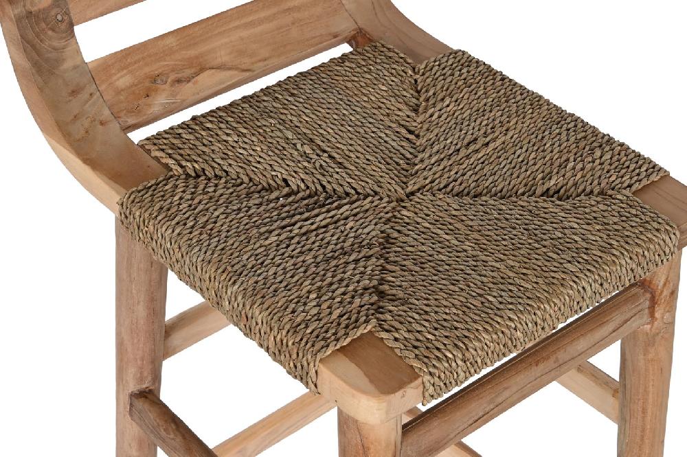 Dekodonia TABURETE TECA Y CUERDAS FIBRA