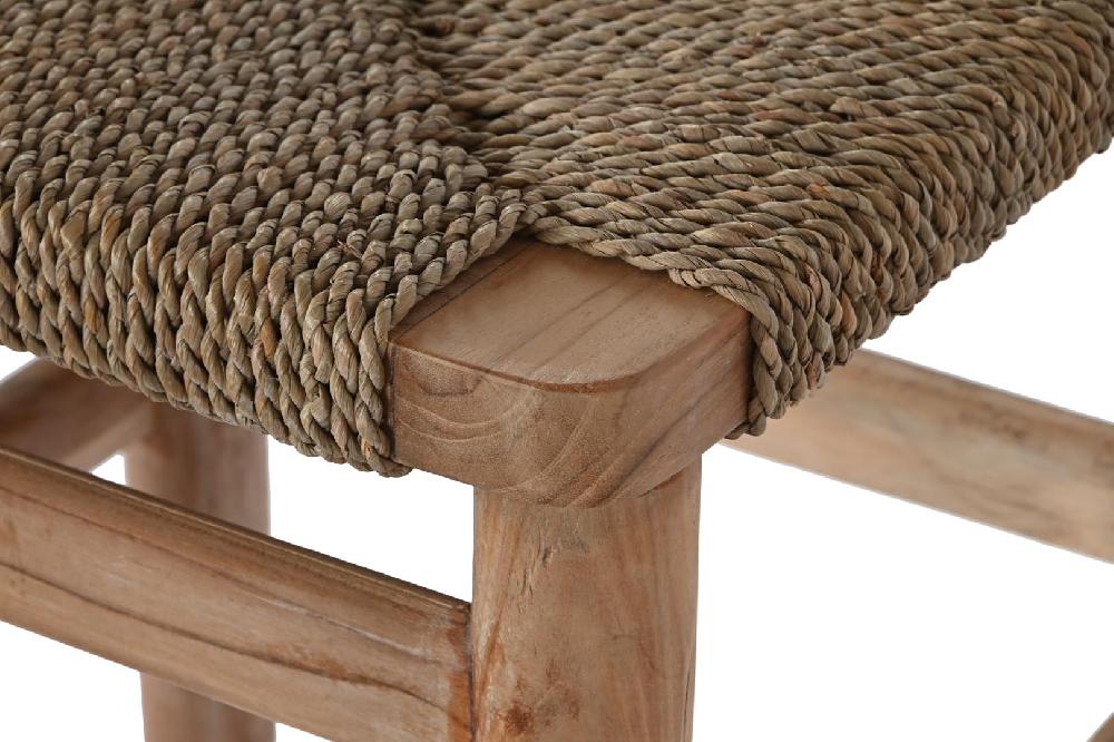 Dekodonia TABURETE TECA Y CUERDAS FIBRA