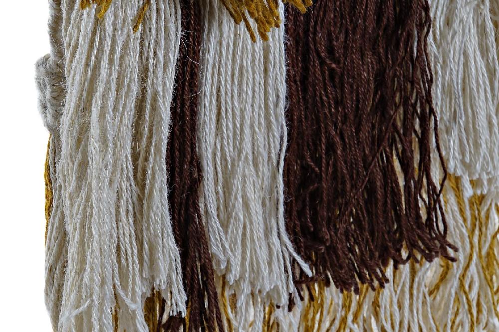 Dekodonia Tapiz Yute Algodón Flecos Multicolor