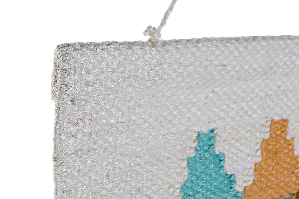 Dekodonia Tapiz Yute Algodón Flecos Multicolor