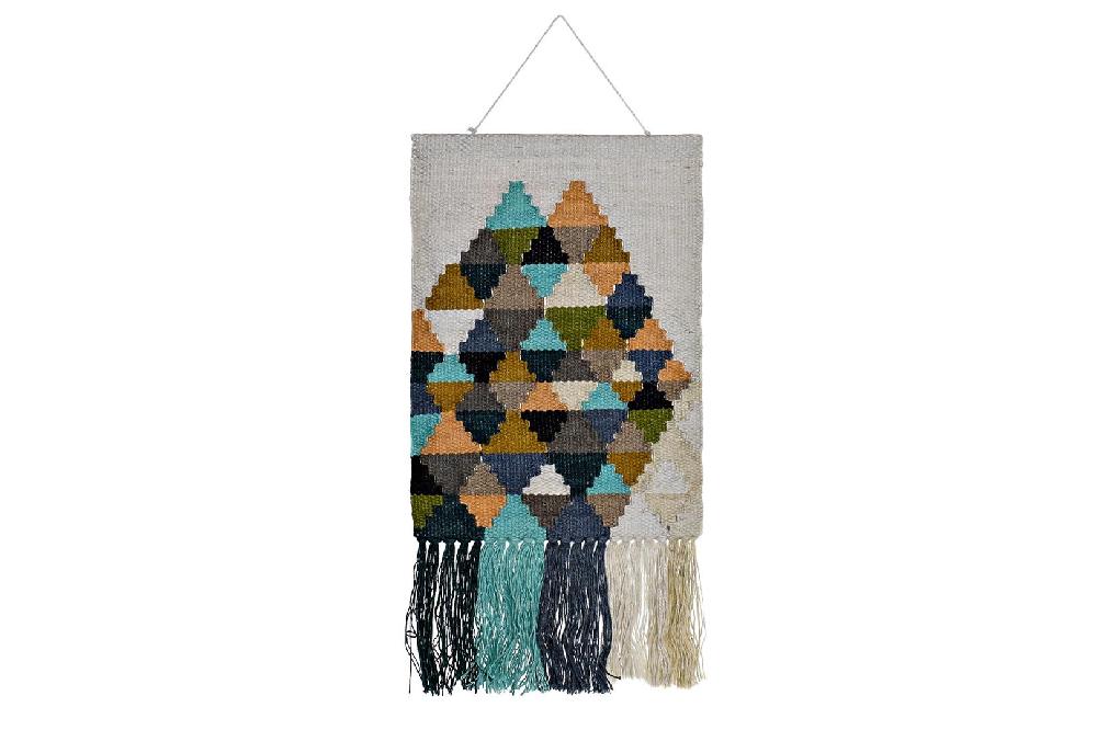 Dekodonia Tapiz Yute Algodón Flecos Multicolor