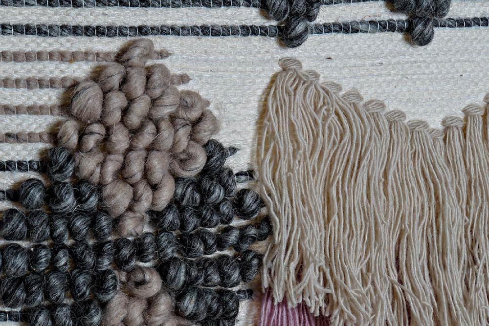 Dekodonia Tapiz Yute Lana Flecos Multicolor